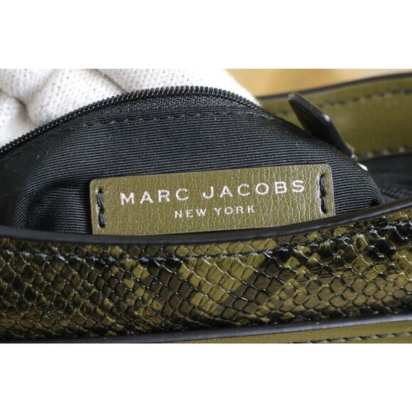Marc Jacobs Bag Womens Leather Rider Embossed Green Snakeskin Crossbody Shoulder - Picture 6 of 16